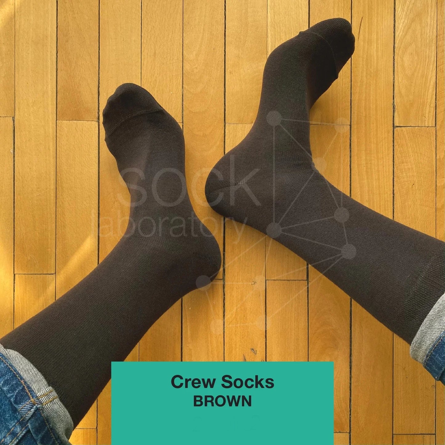 CREW SOCKS - Set of 3 / Black / Navy / Brown