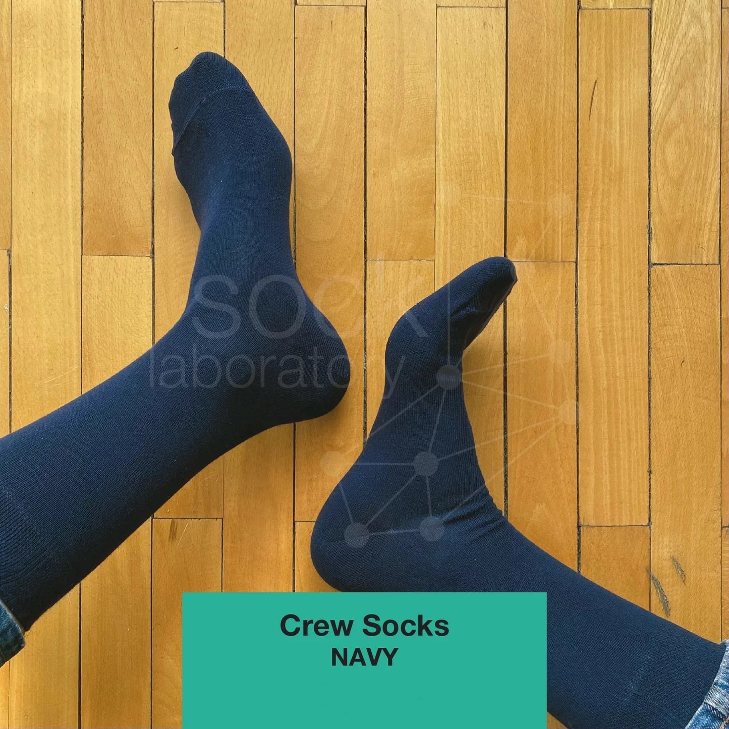 CREW SOCKS - Set of 3 / Black / Navy / Brown