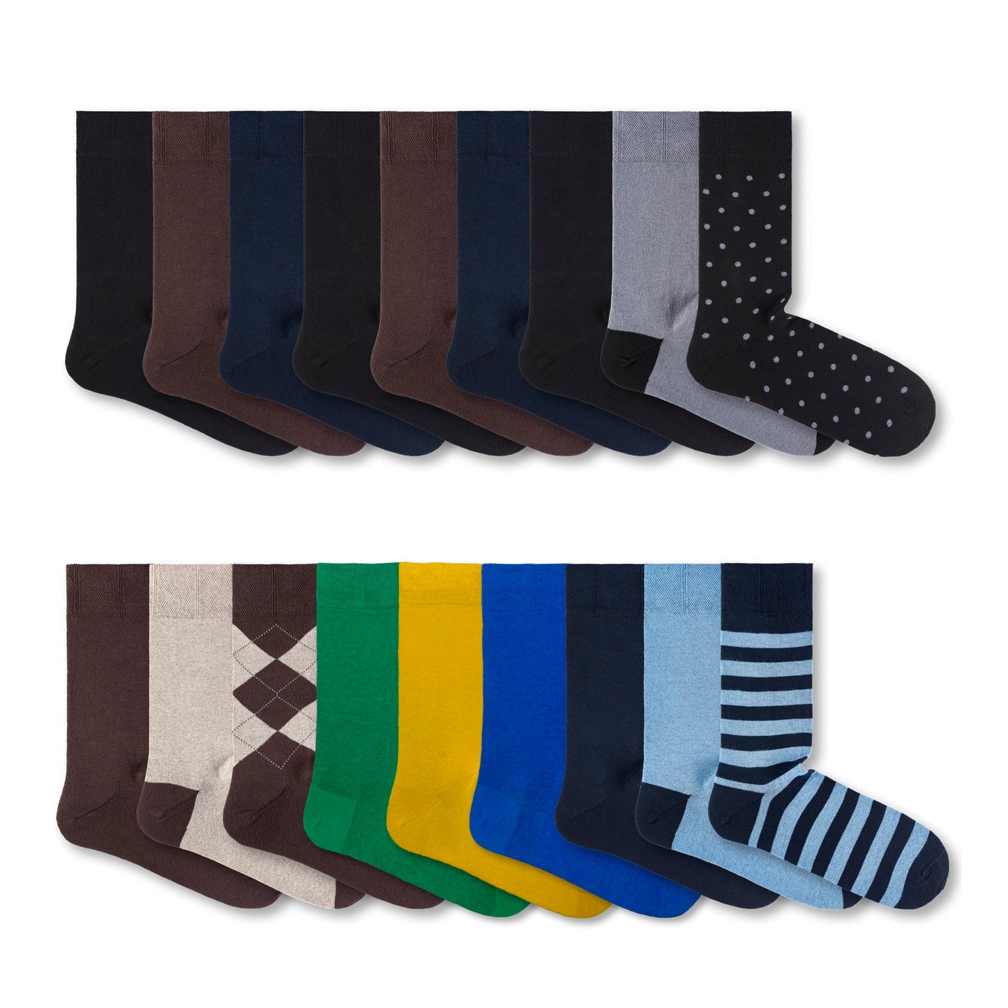 “The Crew Essentials + Colors of the Year” Sock Box / 18 pairs